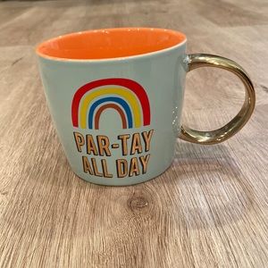 Hallmark Blue Par-Tay Al Day Gold Handle Novelty Mug